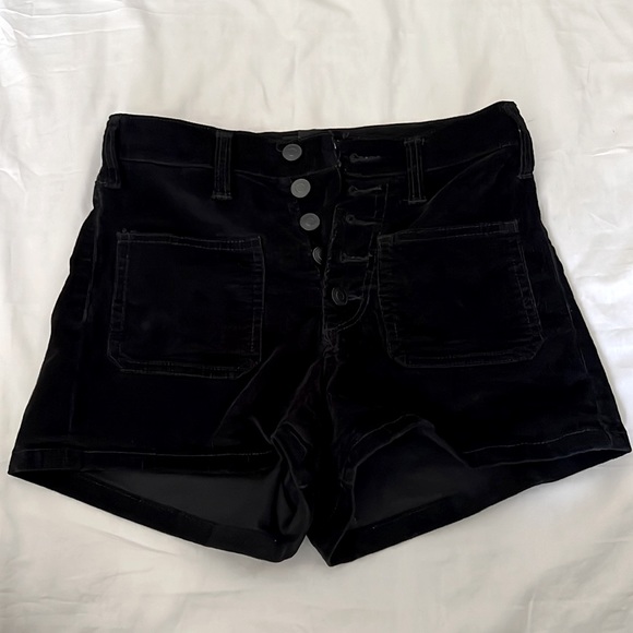 SOLD Black corduroy shorts - Picture 1 of 3